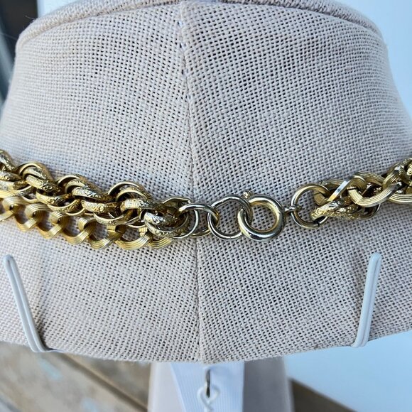 Sarah Coventry Green Lucite Double Link Strand Moon Glow Drop Necklace - Picture 10 of 16